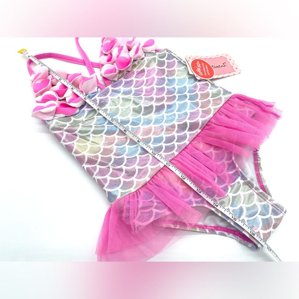 NWT Floatimini Ombré Mermaid One Piece Swimsuit in Pink 4 - Picture 7 of 10